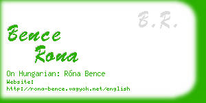 bence rona business card
